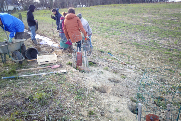 Chantier de plantation de haies